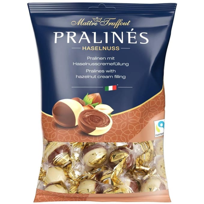MaitreTruffout Praline Duet met Hazelnootcrème 125 g