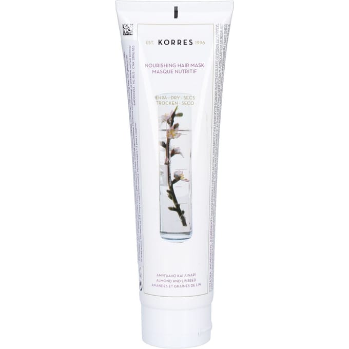 Korres Amandel & Lijnzaad - Droog beschadigd haar Haarmasker Hydraterende haarbehandeling Dames 125 ml