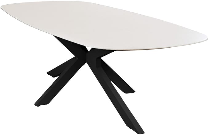 Dining tuintafel Barletta 240x115cm | Sandstone/Black | Aluminium & Kunststof