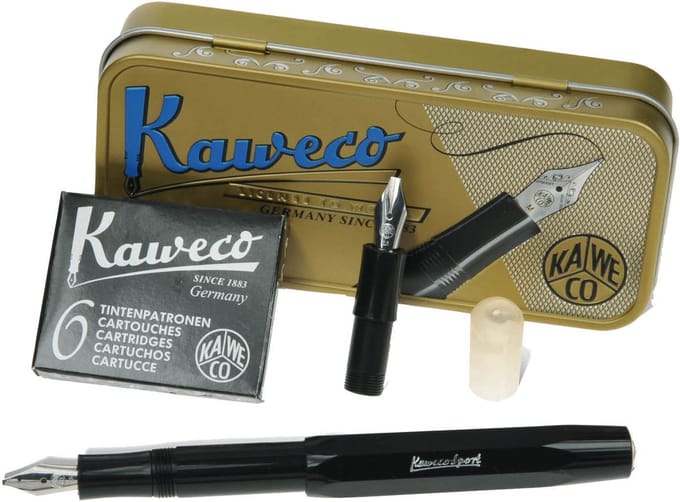Fountain Pen - Calligraphy-Set black "S"