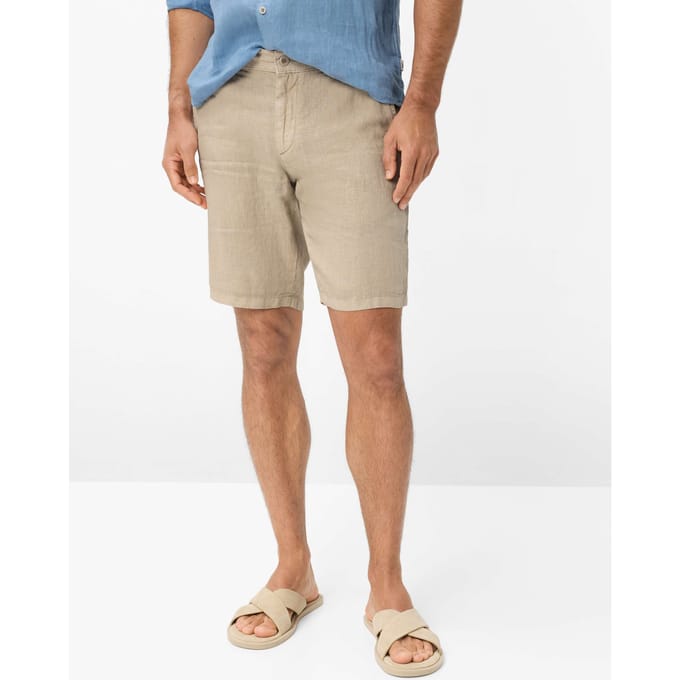 Brax Heren Bermuda  Style BALU CANVAS, lichtbruin, maat 40