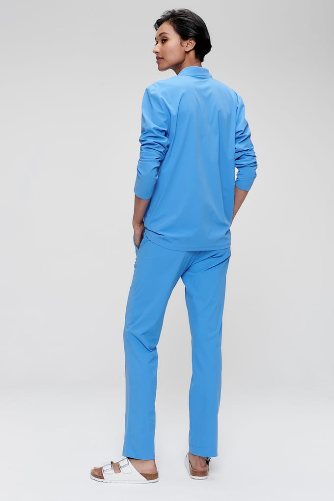 TRVL DRSS Basic Pants Sky Blue Maat: XS | Straight Broeken Outlet | Dames | Blauw