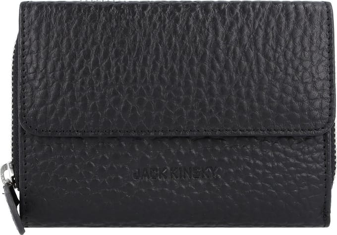 Jack Kinsky Albany Portemonnee RFID-bescherming Leder 13.5 cm - Dames - Horizontaal - schwarz
