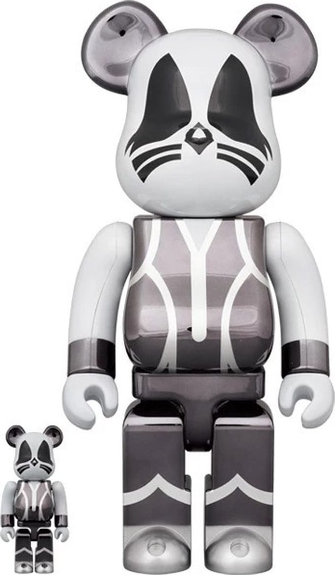 400% & 100% Bearbrick set - KISS Catman (Chrome ed.)