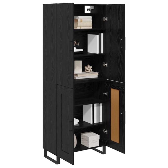 vidaXL - Highboard - 2 - st - Zwart - Eiken - 69,5 - x - 34 - x - 180 - cm