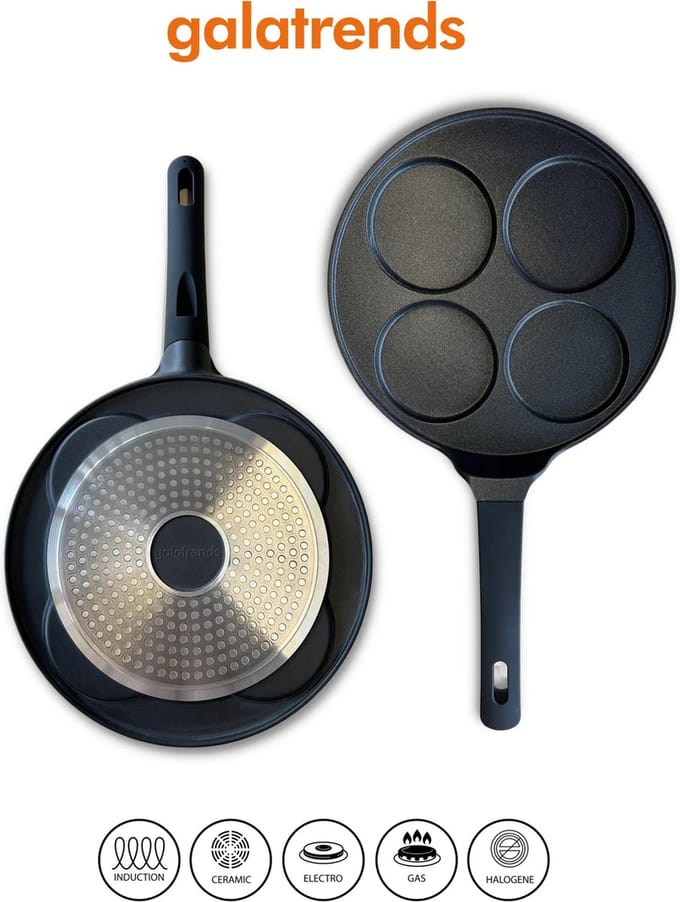 Kadirelli Pancake pan - Geschikt voor alle warmtebronnen - antiaanbaklaag - omeletpan