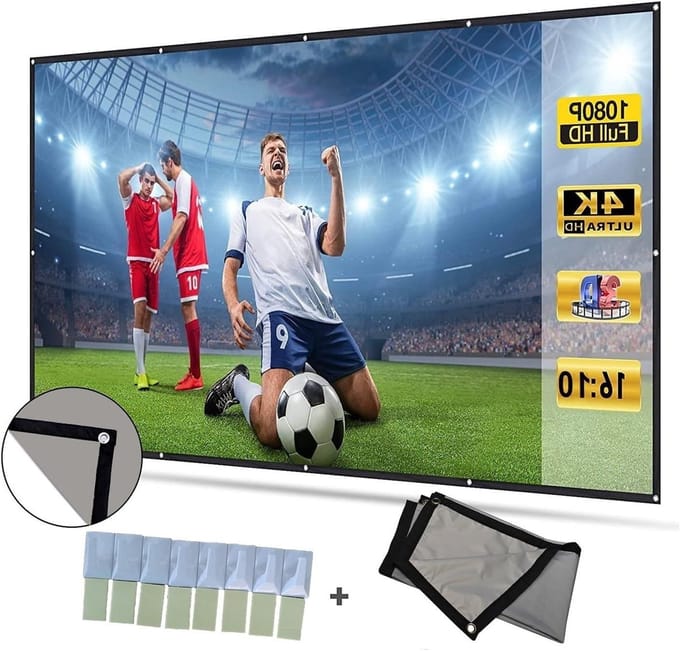 Projectiescherm - Projector scherm - Thuisbioscoop - Anti-licht stof - 60 inch - Grijs