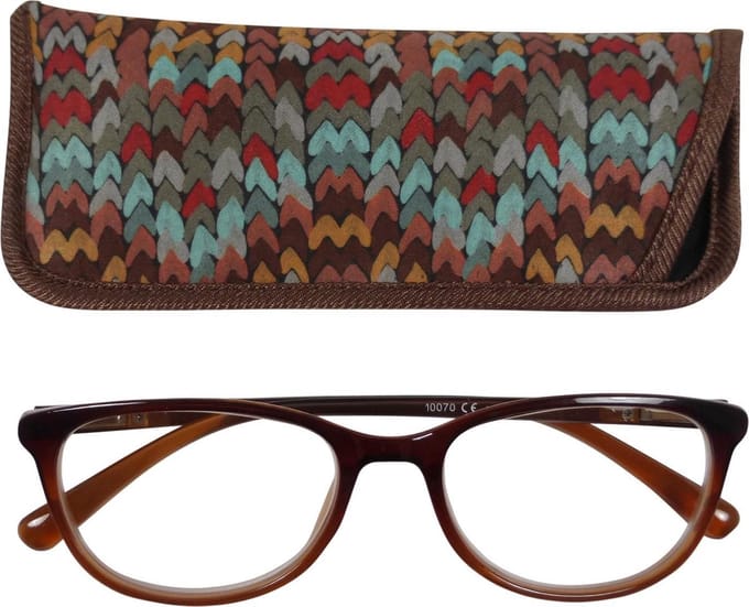 Lilly&june Leesbril Aflopend Bruin +2 - Met Bijpassend Etui