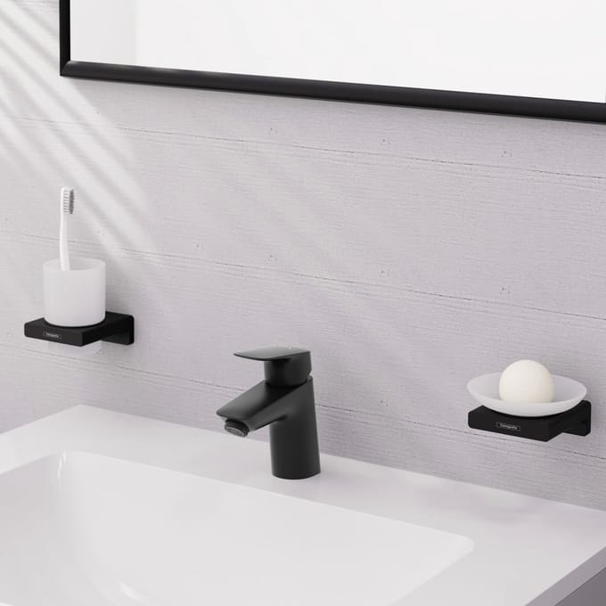 Hansgrohe Logis wastafelkraan - model 70 - opbouw - eengreeps - zonder waste - mat zwart