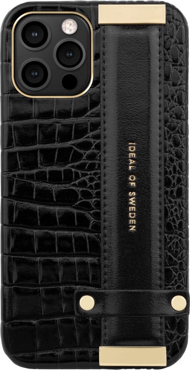 iDeal of Sweden Statement Case Strap Handle voor iPhone 12/12 Pro Neo Noir Croco - Strap Handle