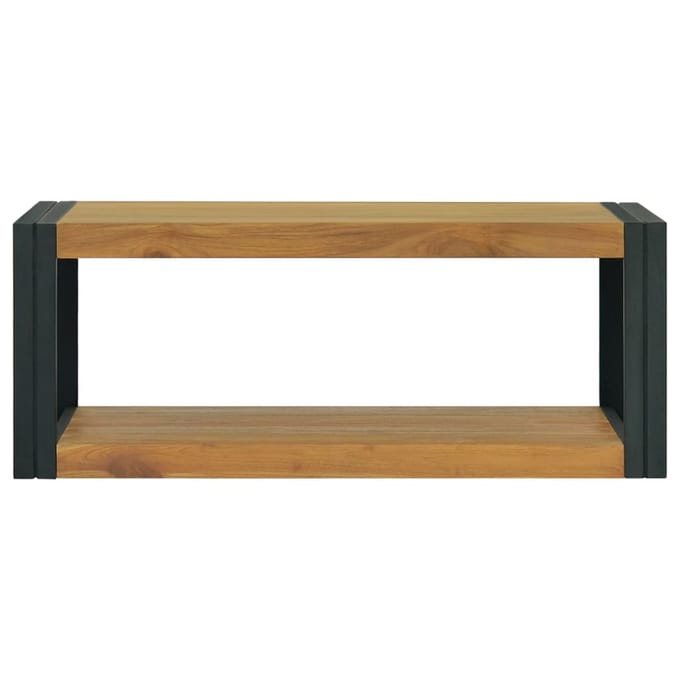 vidaXL - Badkamerwandkast - 90x45x35 - cm - massief - teakhout