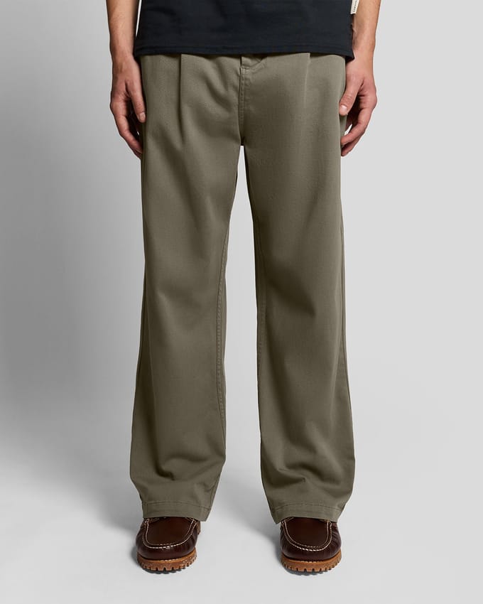 Broek Lyle & Scott Enzyme Wash Pleated