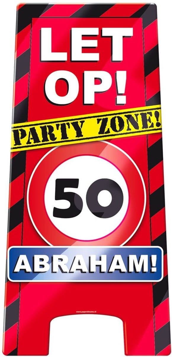 Paperdreams - Warning sign - 50 Jaar - Abraham