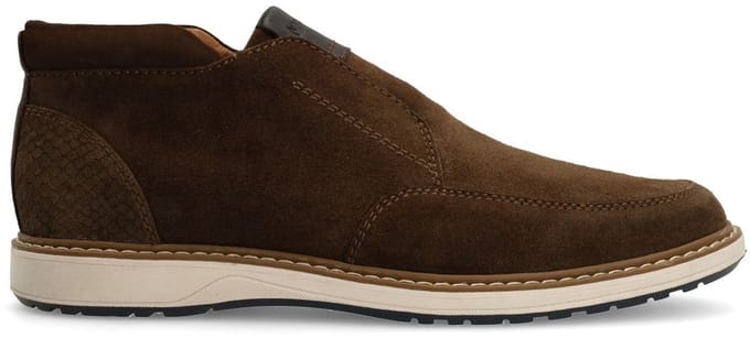 Manfield - Heren - Bruine suède chelsea boots - Maat 40