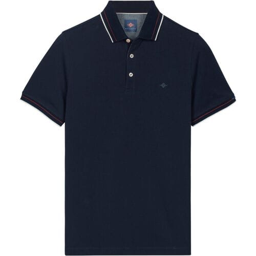 Baileys Polo Subtle Two-Tone Solid Fine Tipping Detail Dark Blue / male