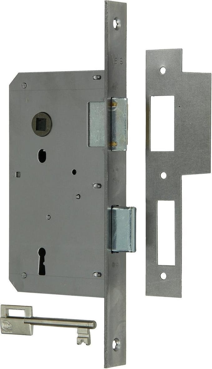 Yale Insteekslot dubbel A1126-55 R incl sleutel/loper