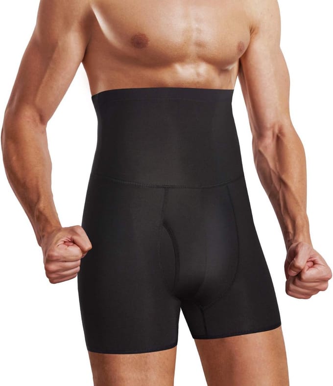 Hoge Taille Compressie Boxer Shorts voor Mannen - Buikcontrole en Slank Effect