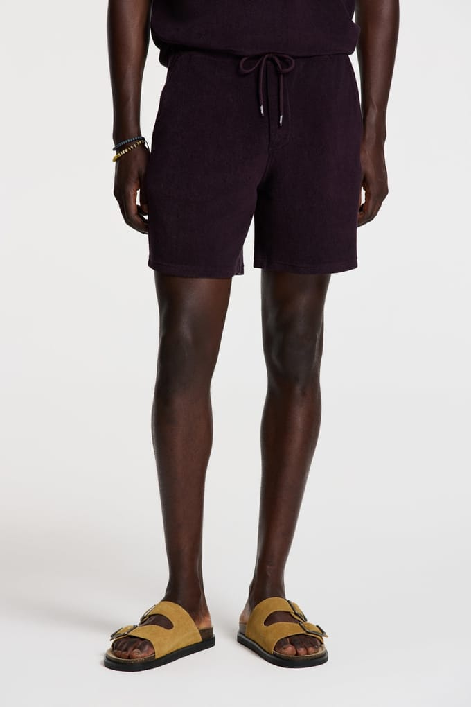 Shiwi Evan Toweling Shorts Solid Purple Rock Maat: M | Korte Broeken Outlet | Heren | Paars