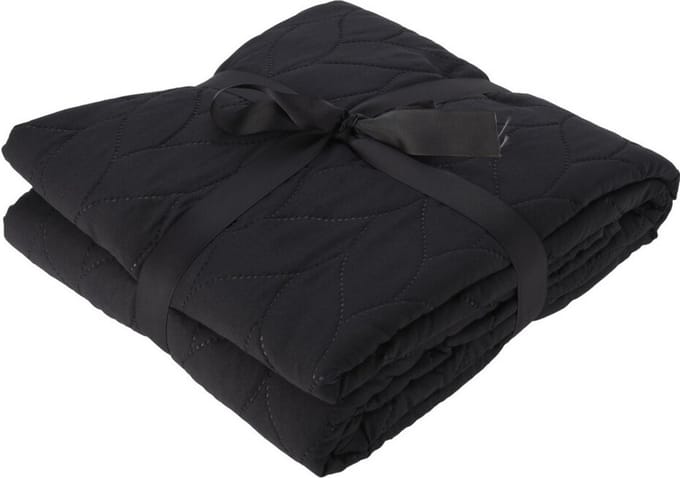 H&S Deken/dekentje/plaid - polyester - antraciet - 200 x 220 cm