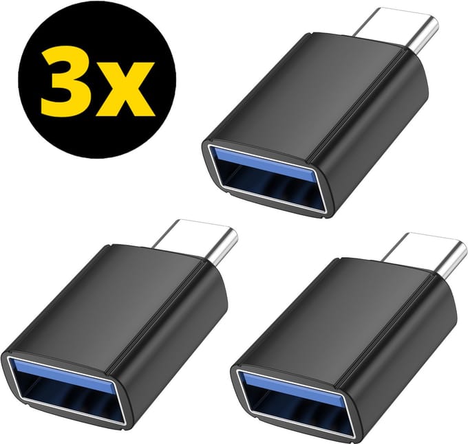 ThunderGold 3x USB C naar USB A Adapter - USB C naar USB Adapter - USB C naar USB A Converter - USB C naar USB A Female