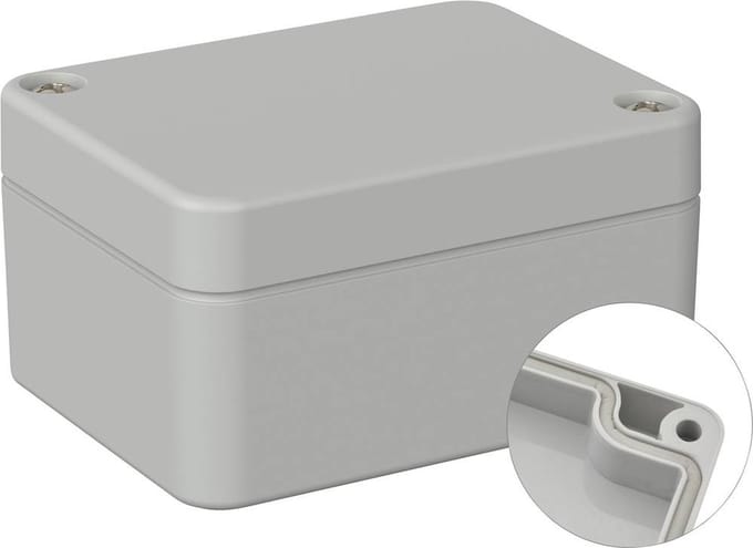 TRU COMPONENTS TC-9065436 Outdoorbehuizing 65 x 50 x 35 Polycarbonaat Grijs-wit (RAL 7035) 1 stuk(s)
