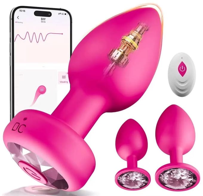 Luxe Vibrerende Buttplug Set – App Bestuurbaar – Anaal Plug