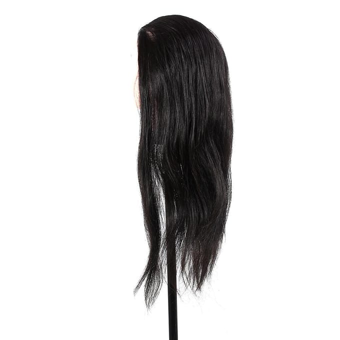 Tête de mannequin pour formation à la coiffure avec pince, noire black