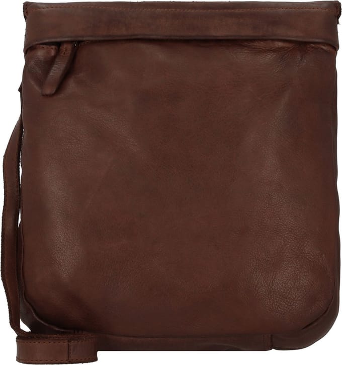 HAROLD'S Leren Schoudertas Submarine Shopper Zip Brown Donkerbruin