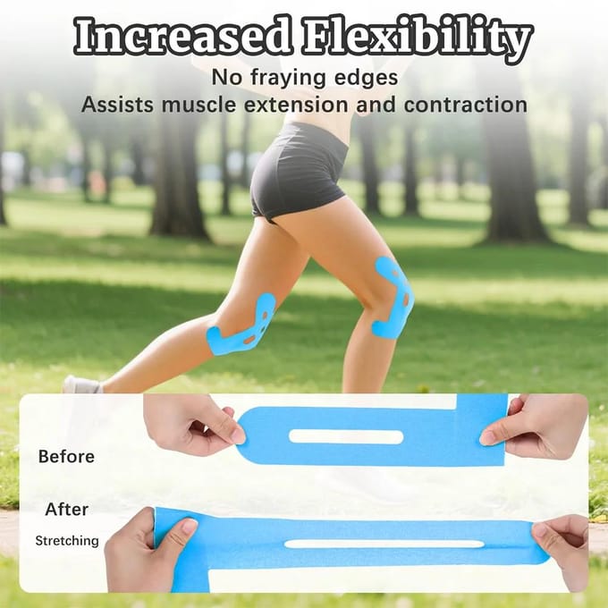10 stuks Kinesiologie Tape voor Knieën Waterdicht Elastisch Ademend Atletische Ondersteuning Hardlopen Stabiliteit