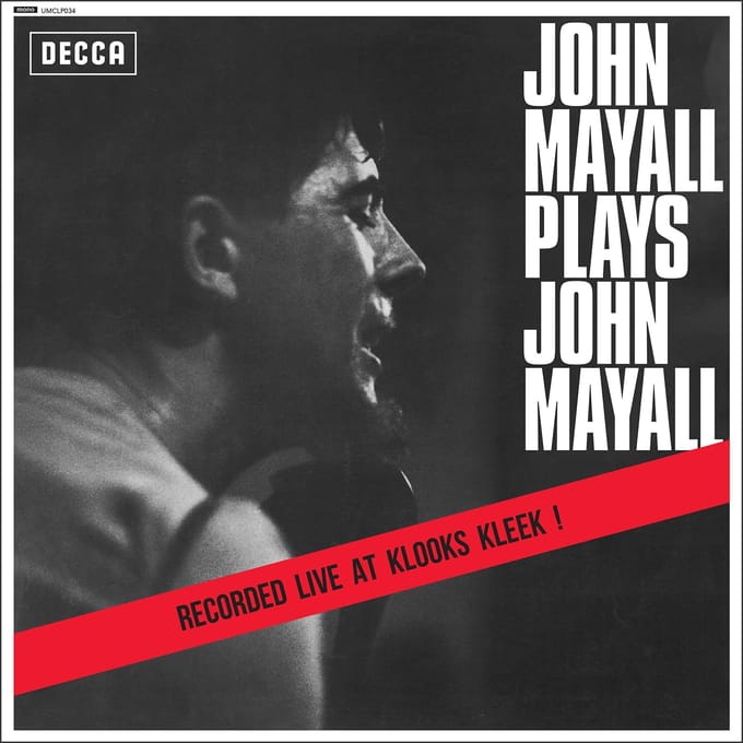 Disque LP JOHN MAYALL - John Mayall joue John Mayall (Reco UMCLP034 Decca 2023 Europe Blues black