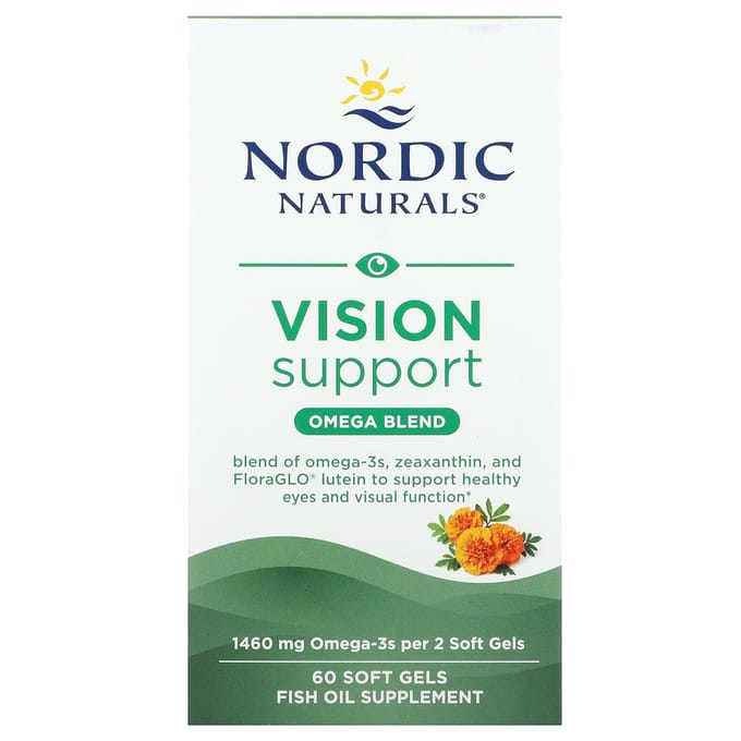Nordic Naturals, Soutien de la vision, Mélange d'Oméga, 1 460 mg, 60 Gélules Molles (730 mg par capsule molle)