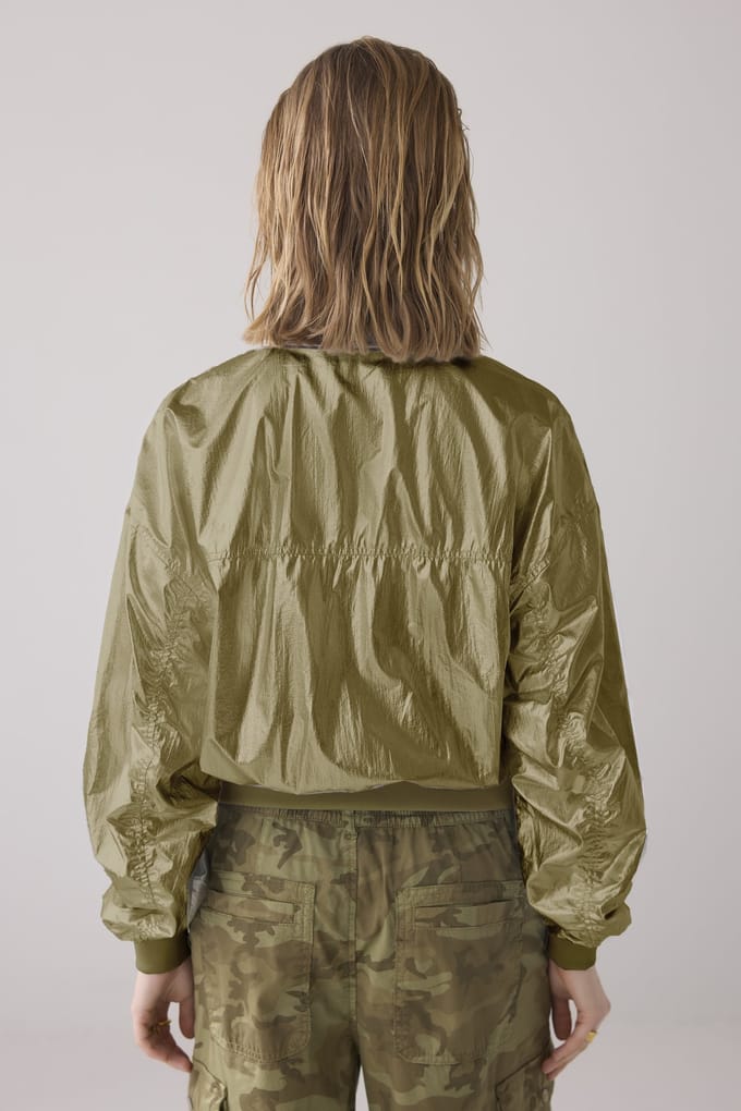 Summum Woman Bomber Metallic Combat Green Größe: M | Bomberjacken Outlet | Damen | Grün