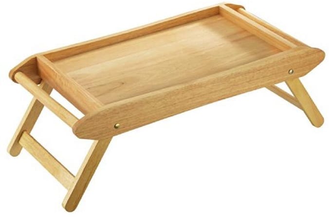 Bed-/Serveertafel 69 x 35 cm van Licht Rubberhout