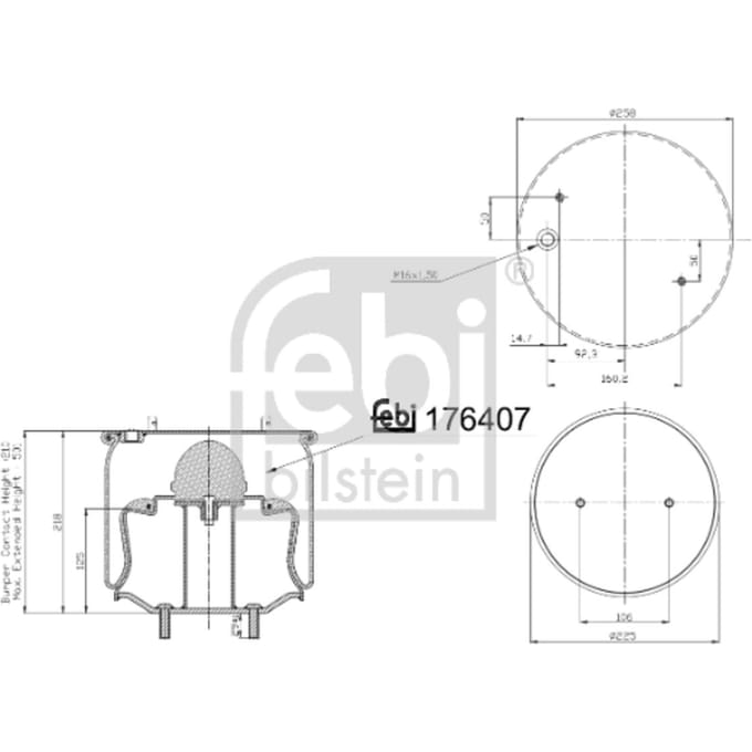 Veerbalg, luchtvering FEBI BILSTEIN 176407