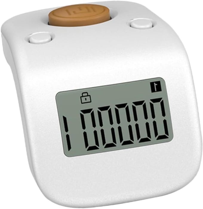 Digitale Teller - Hand Teller - Punten Tellen - Met Ring - 3.4X3CM - Wit