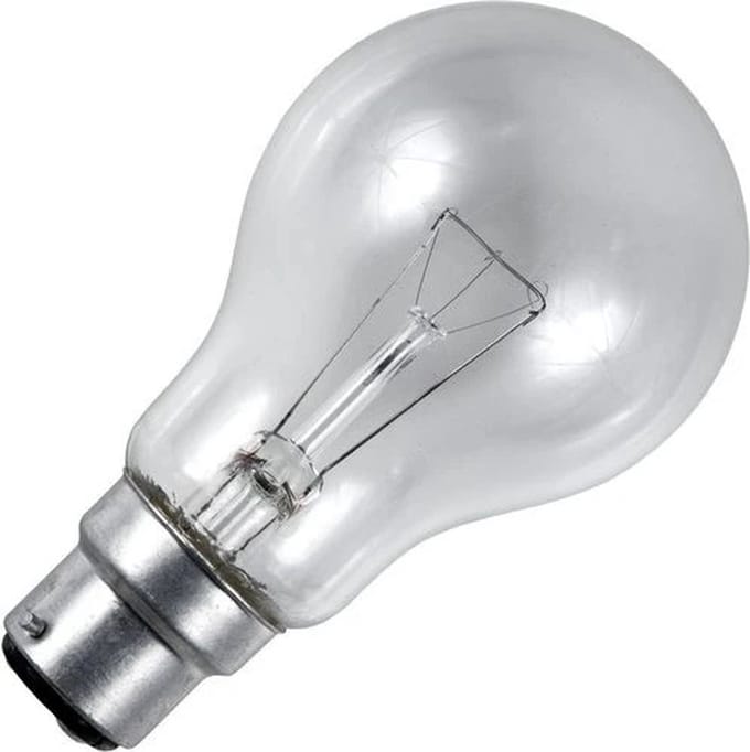 Schiefer Ba22d Gloeilamp | 60W 2700K 550lm 235V | Dimbaar