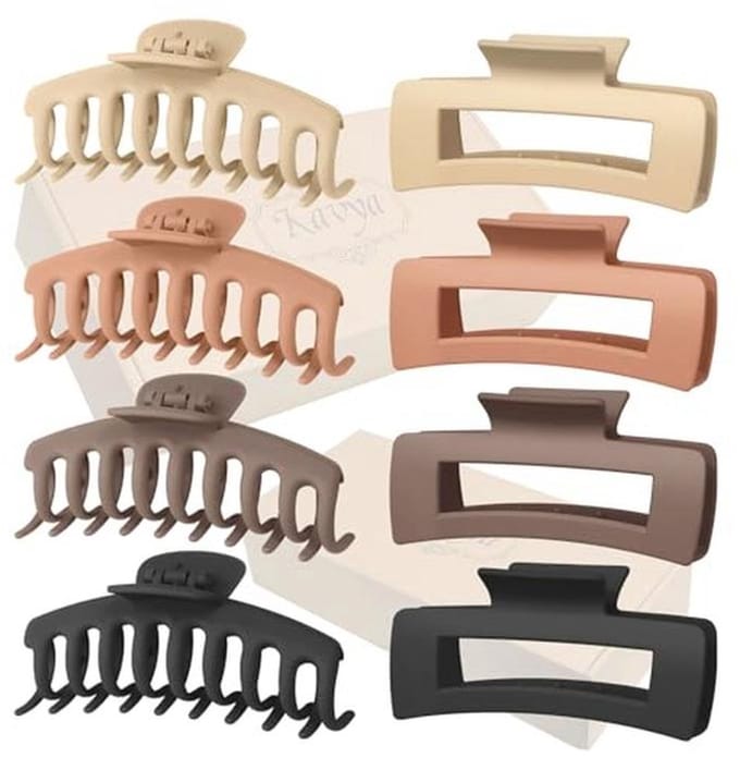 Grote haarspelden voor dik haar - 8 antislip haarklemmen voor perfect haarstyling