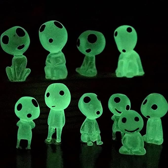10 STUKS Boomelfjes Figuur Waterdicht Lichtgevend Boomelfjes Pop Ornamenten Feeëntuin Accessoires beige