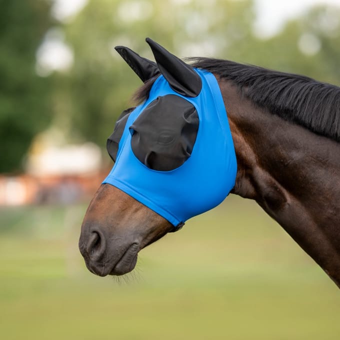 Busse Vliegenmasker Twin Fit Flexi-Royal Blue-Extra Full