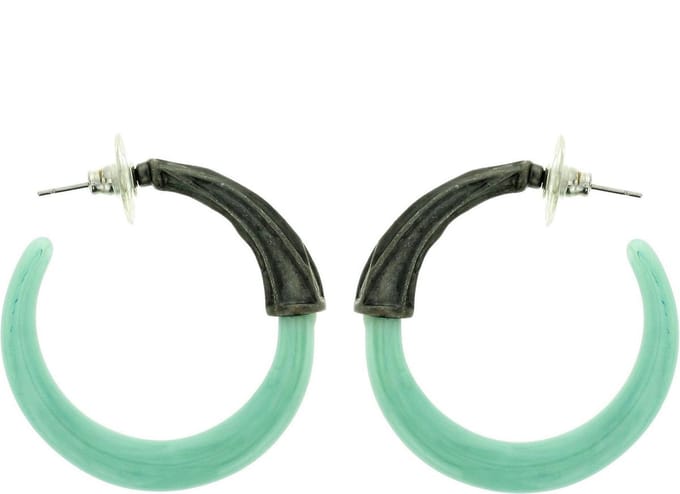 Behave - Oorbellen - Oorringen mintgroen trendy design dames - 4 cm