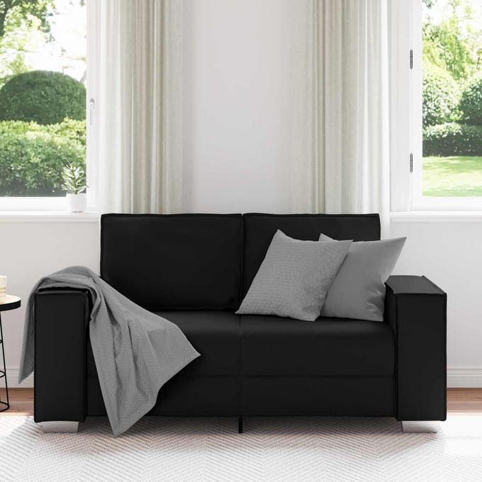 vidaXL - Loveseat - Zwart - 160 - cm - Kunstleer