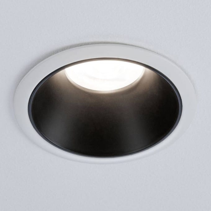 Inbouwlamp Cole rond 88 mm GU10 max. 10W 230V dimbaar Wit, Zwart mat