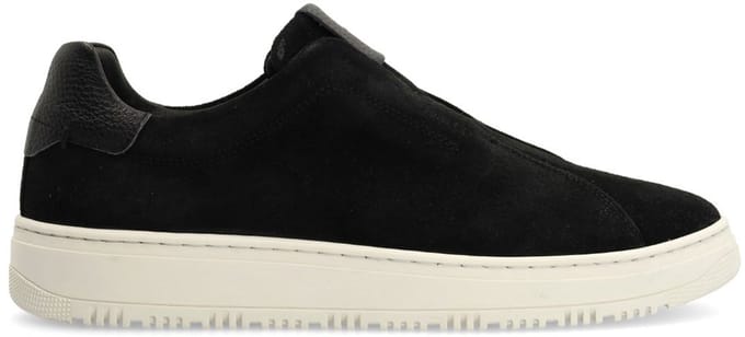 Manfield - Heren - Zwarte suède sneakers - Maat 40