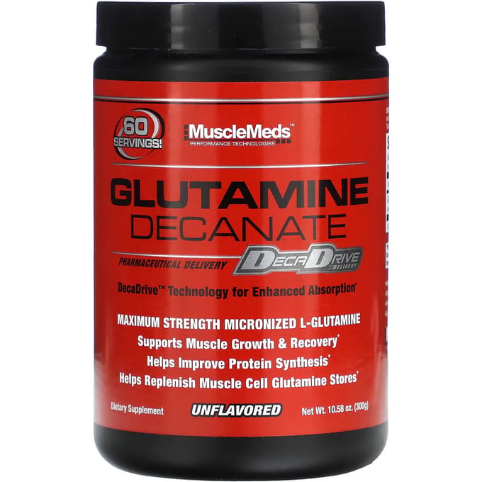 MuscleMeds, Glutamine Decanate, Sans Arôme, 10.58 oz (300 grammes)