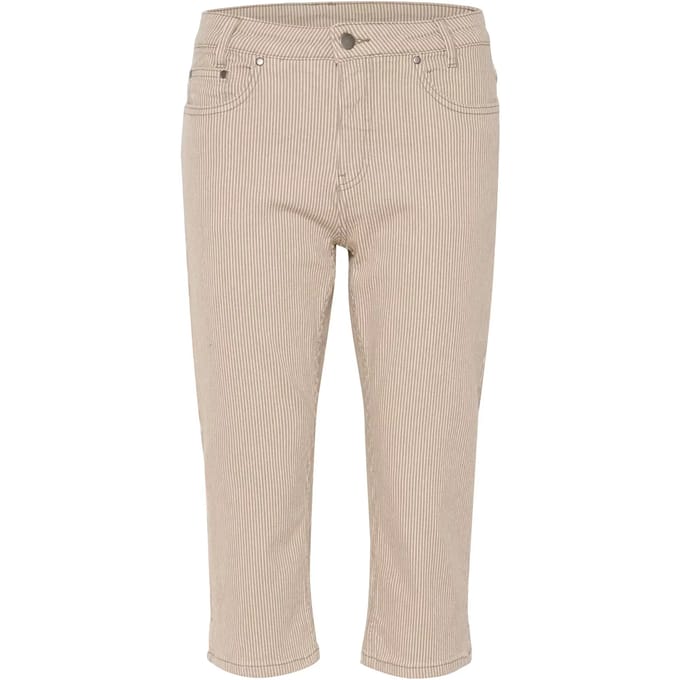 Casual broek Slim fit Dune/White Stripe beige