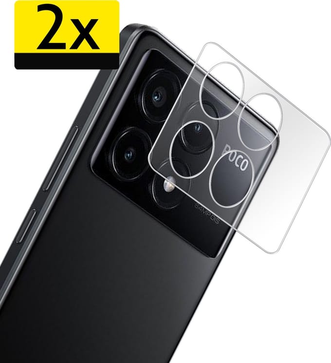 Camera Lens Protector - Geschikt voor Xiaomi Poco X6 Pro - 2 Stuks - Camera Screenprotector - Beschermglas - Gehard Glas - Tempered Glass - Screen Protector