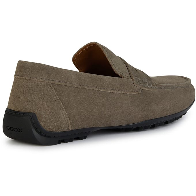 Geox U KOSMOPOLIS + GRIP Leren Heren Taupe Instappers