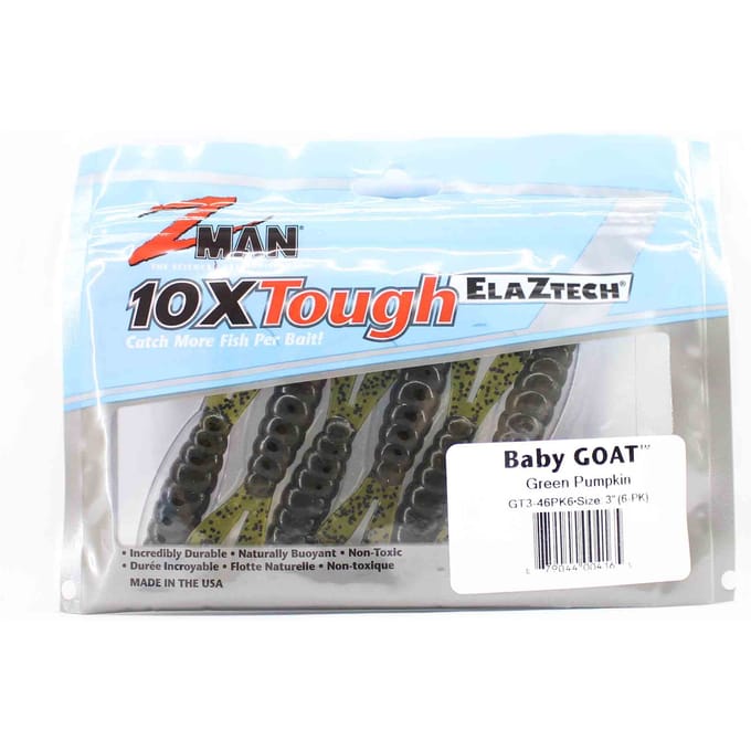 Zman Soft Lure Baby Geit 3 ​​Inch 6/Pack Groene Pompoen (4165) gray