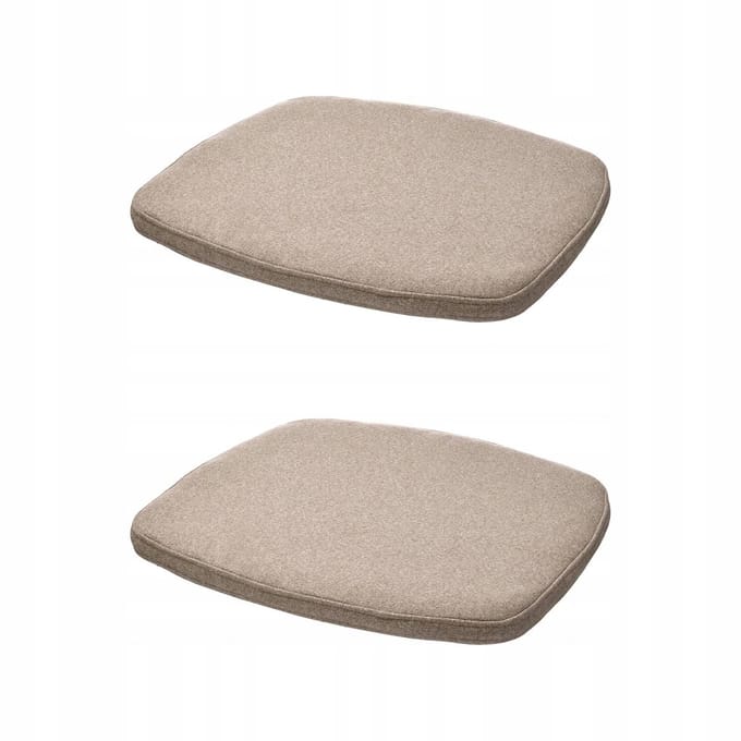 2x Comfortabele Beige Stoelkussens 33x33 cm