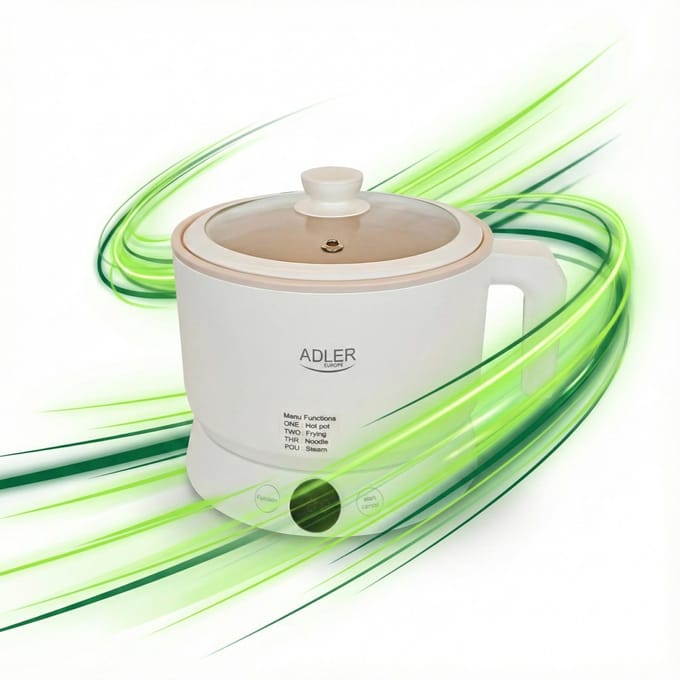 Elektrische multifunctionele multicooker 4 werkmodi: stoven, bakken, pasta, stoomkoker 1,6L 1L LED